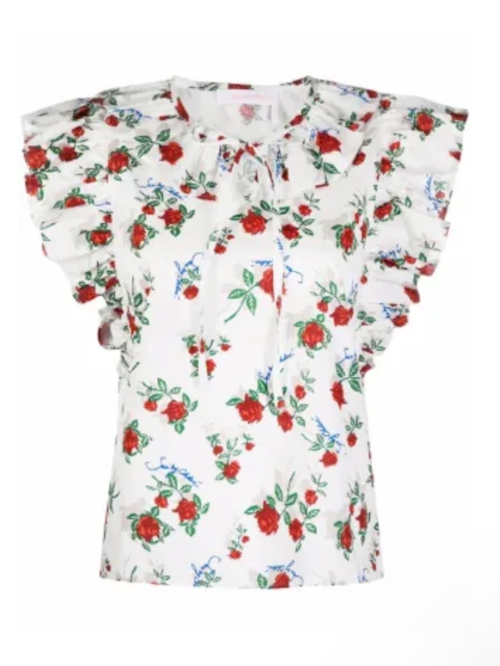 See By Chloe Dita Floral Print Ruffle Sleeve Blouse